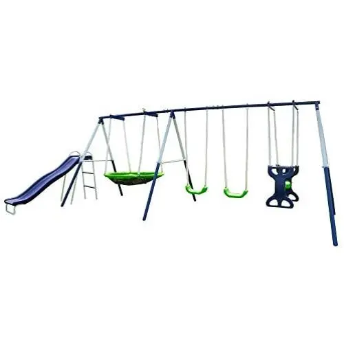 Sportspower Rosemead Metal Swing and Slide Set Sportspower Rosemead Metal Swing and Slide Set