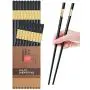10 Pairs Reusable Chopsticks Dishwasher Safe,9.5 Inch Fiberglass Chop Sticks Multipack Metal Japanese Korean Chopsticks for food 10 Pairs Reusable Chopsticks Dishwasher Safe,9.5 Inch Fiberglass Chop Sticks Multipack Metal Japanese Korean Chopsticks for food