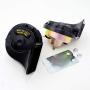 Viping Car Horn Electric Horn Air Horn 115DB Truck Horn Black Double Tone Electric Snail Horn Waterproof Horn High Tone and Low Tone Horn with Metal bracketfor Any 12V Moto car Vans Ship Truck etc