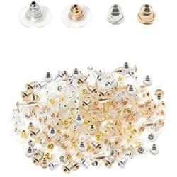 MINIDUO Earring Backs Earring Backings Copper Backs Stopper Bullet Shape Earring Backs Prevent Allergy Jewelry Findings Parts for DIY Jewelry Making (200PCS/100Pairs)