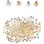 MINIDUO Earring Backs Earring Backings Copper Backs Stopper Bullet Shape Earring Backs Prevent Allergy Jewelry Findings Parts for DIY Jewelry Making (200PCS/100Pairs)