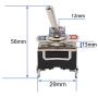 ESUPPORT Heavy Duty 20A 125V 15A 250V SPST 2 Terminal Pin ON/OFF Rocker Toggle Switch Metal Silver Contact Copper Terminal Pack of 5