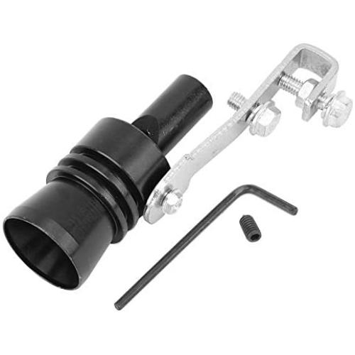 Qii lu Aluminium Alloy Turbo Sound Tail Throat Exhaust Pipe Whistle Car Modified Part TC-XL(Black)