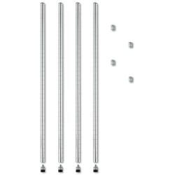 Alera ALE Stackable Posts For Wire Shelving, 36'' High, Silver (Pack of 4)