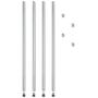 Alera ALE Stackable Posts For Wire Shelving, 36'' High, Silver (Pack of 4)