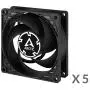ARCTIC P8 (5 Pack) - 80 mm Case Fan, Pressure-optimised, Very Quiet Motor, Computer, Fan Speed: 3000 RPM - Black