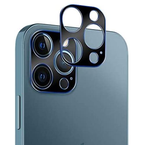 Casetego Compatible with iPhone 12 Pro Max Camera Lens Protector,[2 Pack] Aluminum Alloy Lens Protective Ring Circle Metal Camera Lens Protector for iPhone 12 Pro Max 6.7 inch,Blue
