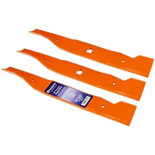 Husqvarna HU22027 48-Inch Premium Hi-Lift Bagging Blade, 3-Pack, Orange