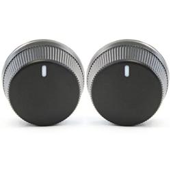 Red Hound Auto 2 Control Knob Fan Speed Heater AC 1998-2000 Compatible with Honda Accord Temperature Black