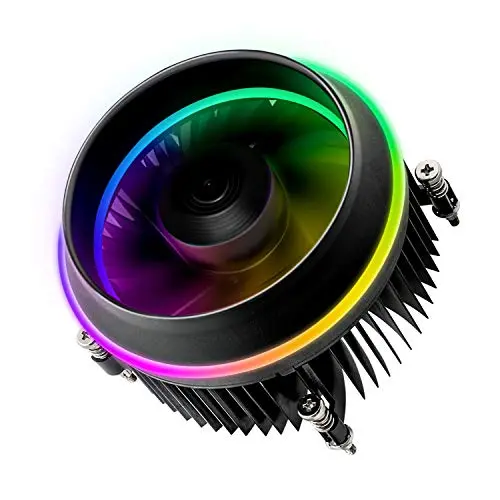 Vetroo darkFlash Shadow CPU Air Cooling Cooler PWM Aluminum LED Addressable RGB Motherboard Control Cooling Fan Motherboard Sync for Intel Core i7/i5/i3 Vetroo darkFlash Shadow CPU Air Cooling Cooler PWM Aluminum LED Addressable RGB Motherboard Control Cooling Fan Motherboard Sync for Intel Core i7/i5/i3