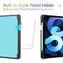 Fintie Case for iPad Air 4 10.9 Inch 2020 with Pencil Holder, Multi-Angle Viewing Cover [Supports Pencil 2nd Gen Charging] with Pocket, Auto Sleep/Wake for iPad Air 4th Generation, Turquoise