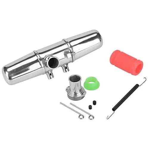 AYNEFY RC Exhaust Pipe, Upgrade 18001P Aluminum Alloy Dual Exhaust Joint Tubing for RC Hobby Model Car HPI Savage 4.6/5.9 1/8 Nitro Car AYNEFY RC Exhaust Pipe, Upgrade 18001P Aluminum Alloy Dual Exhaust Joint Tubing for RC Hobby Model Car HPI Savage 4.6/5.9 1/8 Nitro Car