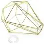 2 Pcs Metal Bulb Guard Cage Lamp Shade - Industrial Ecopower Lighting Antique Holders Iron Wire Golden Diamonds Shape Open Style for Ceiling Fan Light Bulb Covers Pendant Lighting Fixture Wall Lamp