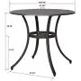 Nuu Garden 5-Piece Table Set with Umbrella Hole All-Weather Outdoor Cast Aluminum Dining Set for Patio, Garden, Backyard, Balcony, Lawn, 1 Table and 4 Chairs-Antique Bronze Nuu Garden 5-Piece Table Set with Umbrella Hole All-Weather Outdoor Cast Aluminum Dining Set for Patio, Garden, Backyard, Balcony, Lawn, 1 Table and 4 Chairs-Antique Bronze