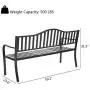 VINGLI 59'' Patio Garden Bench Table Outdoor Metal Park Benches,Cast Iron Steel Frame Chair Porch Path Yard Lawn Decor Deck VINGLI 59'' Patio Garden Bench Table Outdoor Metal Park Benches,Cast Iron Steel Frame Chair Porch Path Yard Lawn Decor Deck