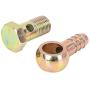 X AUTOHAUX 2 Sets 16mm Banjo Hose Barb Bolt Fittings Banjo Bolt Washer Metal for Car Motorcycle