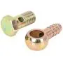 X AUTOHAUX 2 Sets 16mm Banjo Hose Barb Bolt Fittings Banjo Bolt Washer Metal for Car Motorcycle