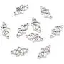 Fashewelry 50Pcs Antique Silver Heart Knot Charm Links Tibetan Double Loops Hollow Heart Pendant Connectors 13x24.5mm for DIY Jewelry Making Fashewelry 50Pcs Antique Silver Heart Knot Charm Links Tibetan Double Loops Hollow Heart Pendant Connectors 13x24.5mm for DIY Jewelry Making