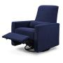 DaVinci Piper Upholstered Recliner and Swivel Glider in Navy, Greenguard Gold Certified