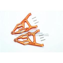 GPM for Traxxas Unlimited Desert Racer 4X4 (#85076-4) Upgrade Parts Aluminum Front Lower Suspension Arm - 1Pr Set Orange