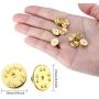 Brass Clutch Badge Insignia Clutches Pin Backs Replacement (Gold, 50 Pieces)