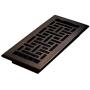 Decor Grates AJH410-RB Oriental Floor Register, 4x10, Rubbed Bronze