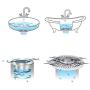 LEKEYE Drain Hair Catcher/Bathtub Shower Drain Hair Trap/Strainer Stainless Steel Drain Protector(Patented Product)