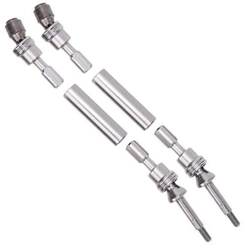 2PCS RC Metal Rear CVD Drive Shaft Set Spare Part Fit for Traxxas Slash 1/10 RC Car NSV775 Model Car (Titanium )