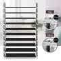 Awenia 10 Tiers Shoe Rack Organizer 60 Pairs,Adjustable Shoes Shelf Tower Metal Tall for Closet with Spare Parts,DIY Assembly, Black Awenia 10 Tiers Shoe Rack Organizer 60 Pairs,Adjustable Shoes Shelf Tower Metal Tall for Closet with Spare Parts,DIY Assembly, Black