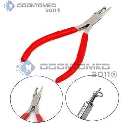 OdontoMed2011 5'' Split Ring Pliers Opens Split Rings for Wire Wrap Bead Red Handle ODM