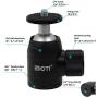 SIOTI Tripod Mini Ball Head Tripod Mount Head-Metal Ballhead 360° Pan 90° Tilt Tripod Mount with 1/4'' Screw for Digital Camera/Compact DSLR/Cell Phone/Monopod/Gopro/Light Stand/Light House