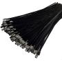 90pcs 11.8 Inch Stainless Steel Multi-Purpose Metal Cable Zip Ties Heavy Duty, Black Plastic Coated