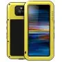 Sony Xperia 10 Case,Bpowe Armor Tank Aluminum Metal Gorilla Glass Shockproof Military Heavy Duty Sturdy Protector Cover Hard Case for Sony Xperia 10 (Yellow, Xperia 10)