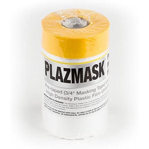 PlazMask Pre-Taped Masking Film, 2-Feet X 65-Feet