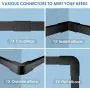 One-Cord Channel Cable Concealer - CMC-03 Cord Cover Wall Cable Management System - 125'' Cable Hider Raceway Kit for a Power Cord, Ethernet Cable, Speaker Wire - 8X L15.7in, W0.59in H0.4in, Black