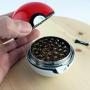 Pokeball Herb Grinder small 2.2 inches or Large 2.7 Inches - With BONUS Scraper Tool - Anime Gifts - Cool Grinders For Herb & Spice With Catcher - 3 Part Grinder