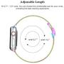 SWEES Compatible with iWatch 38mm 40mm 42mm 44mm, Stainless Steel Metal Narrow Small Soft Thin Replacement Compatible for iWatch Series 6 5 4 3 2 1 SE Women Men, Black, Champagne, Silver, Rose Gold
