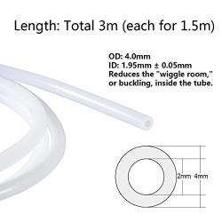 Aokin 2 Pcs Bowden PTFE Tubing (1.5 m/Pcs) for 1.75mm Filament with 4 Pcs PC4-M6 Fittings and 4 Pcs PC4-M10 Pneumatic Fittings for Creality Ender 3/3 Pro/5/CR-10/10S 3D Printer, etc.