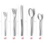 DANIALLI 40 Piece Silverware Set For 8, 18 10 Stainless Steel Silverware Set, Modern Sleek Flatware Set, Include Knife/Fork/Spoon & Long Teaspoon/Salad Fork Mirror-Polished Dishwasher Safe Cutlery