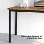IRONCK Computer Desk 39.4'', Small Desk Home Office Study Desk Metal Frame, Modern Simple Laptop Table, Easy Assembly, Industrial Style, Rustic Brown