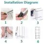 5 Wire Shelving Metal Rack Adjustable Unit Storage Shelves for Laundry Bathroom Kitchen Pantry Closet Silver