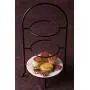 Creative Home Iron Works 3-Tier Metal Dinner Plate Rack Party Food Server, 20'' H, Black