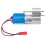 RC Gearbox, Metal Gear Box Speed Change with 370 Brush Motor for WPL 1633 RC Car(Silver)
