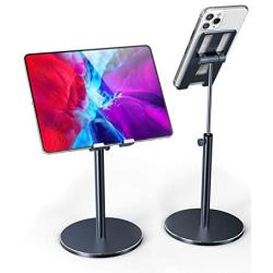 Fitfort Tablet Stand, Adjustable Tablet / Phone Holder of Aluminum Alloy Material, Case Friendly Stable Tablet Stand for iPad, iPad Air, iPad Pro 10.5, Samsung Tabs, and Phones Under 10.5-inch