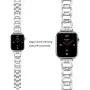 OULUCCI Bling Link Bands Compatible Apple Watch Band 38mm 40mm iWatch Series 6, SE, Series 5, Series 4, Series 3, Series 2, Series 1, Stainless Steel Metal Wristband Strap with Diamond Women Girls