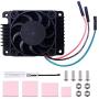 GeeekPi Aluminum Alloy Heatsink with PWM Fan for Raspberry Pi Compute Module 4, Passive Cooling Radiator with Speed Control Fan for Raspberry Pi CM4 Motherboard