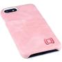 Dockem iPhone SE 2, iPhone 8/7 Wallet Case with Built-in Metal Plate for Magnetic Mounting & 2 Credit Card Holder Slots (M2, Pink, Exec Smooth Synthetic Leather)