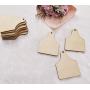 30PCS Cow Tag Natural Wood Earrings Blanks,Wood Jewelry Accessories, DIY Unfinished Wood Shapes (2.0'')