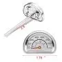 Uniflasy Stainless Steel Repair Replacement Part Temperature Gauge Heat Indicator for Charbroil and Replacement for Kenmore Gas Grill Models, 1 Pack