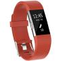 KingAcc Compatible Fitbit Charge 2 Bands, Soft Silicone Replacement Band for Fitbit Charge 2, with Metal Buckle Fitness Wristband Sport Strap Women Men (1-Pack, Orange, Small)